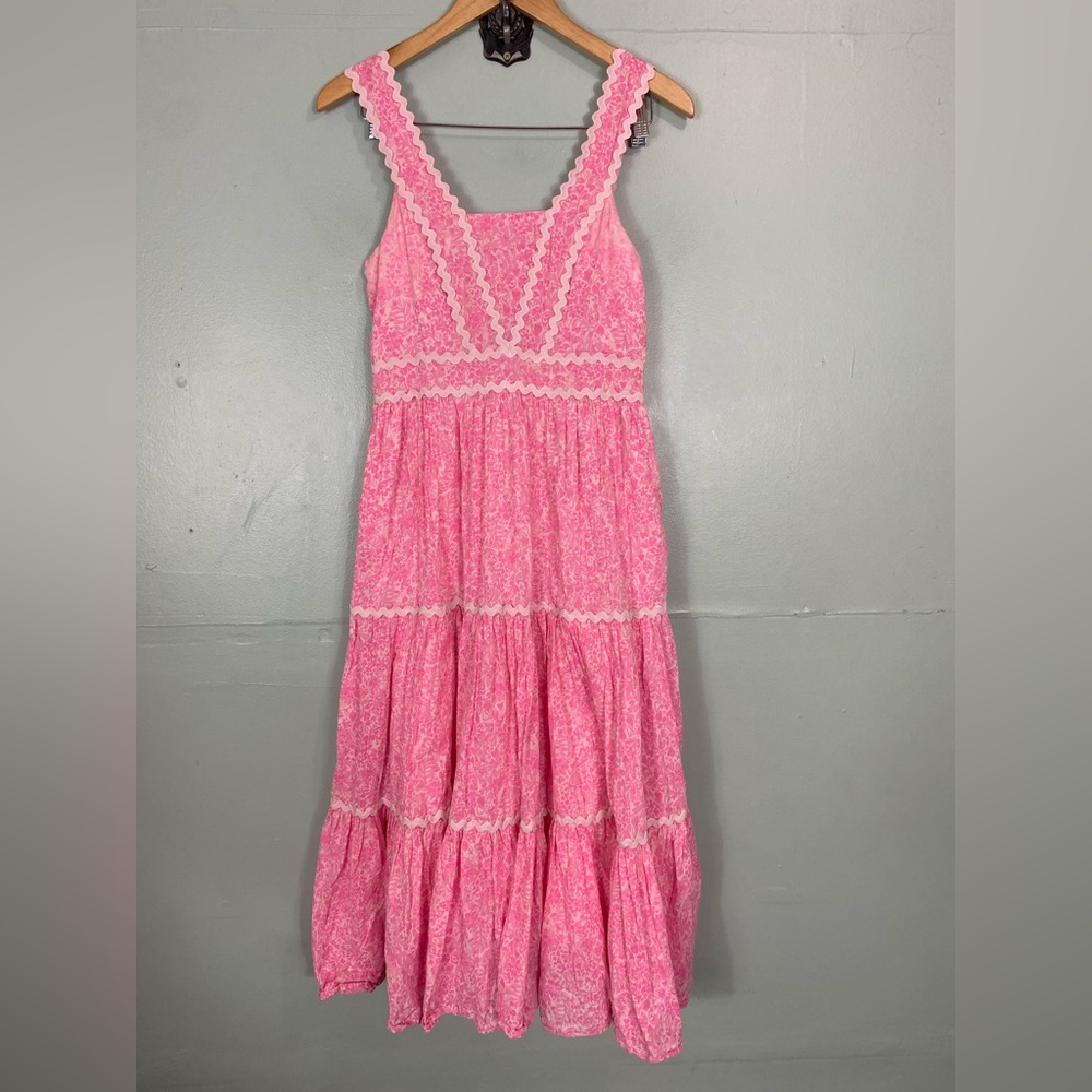 Lilly Pulitzer Pollie Midi Dress Pink Midi Sz 4